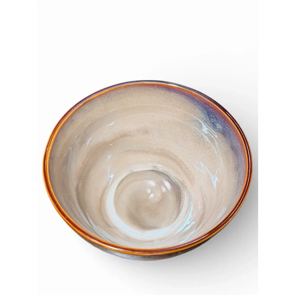 Sango Nova Brown 4933 Stoneware Cereal Soup Bowl Reactive Glaze Earth Tones